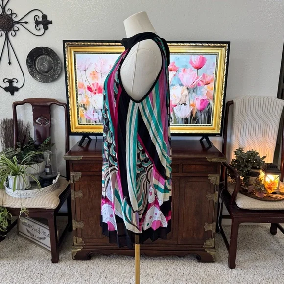 M Heart M Sleeveless Pleated Fully Lined Dress Size Large Like New - Picture 3 of 8